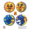 Ballon Laterne 30 cm Sonne und Mond 4er-Set