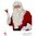 Weihnachtsmann Perücke lang mit sehr langem Bart, Brauen weiss - Widmann®
