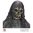 Horror Maske Totenkopf mit zerrissener Kapuze
