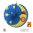 Ballon Laterne 30 cm Sonne und Mond 4er-Set