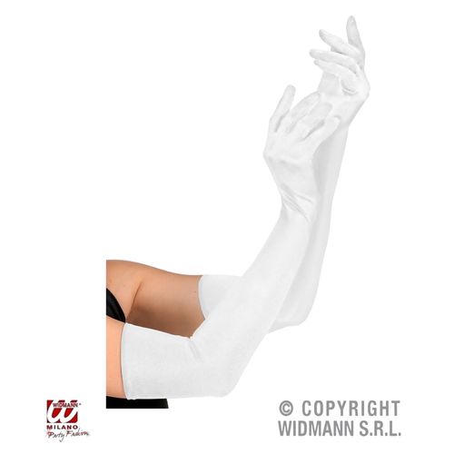 Handschuhe weiss, 60 cm lang - L - Widmann®