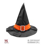 Hexenhut mit Hutband Orange für Kinder