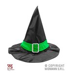 Hexenhut mit Hutband Grün für Kinder