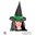 Hexenhut mit Hutband Grün für Kinder
