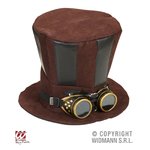 Steampunk Hut mit Schweißer Brille - Widmann®